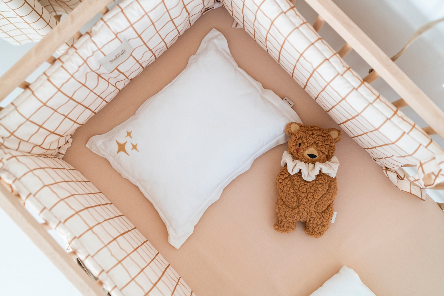 - Tour de Lit Vichy Caramel - (Mon Lit Cabane) - Image 6