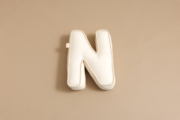 Letter Cushion N - Boho Vanilla