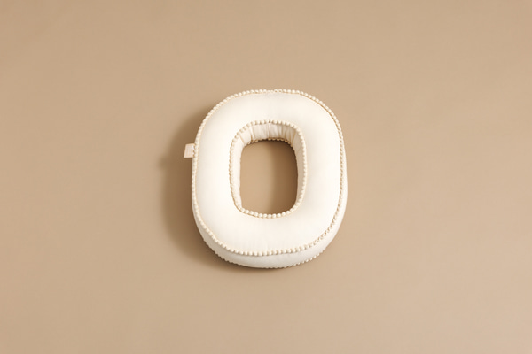 Letter Cushion O - Boho Vanilla
