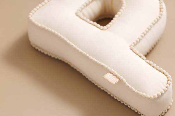 Letter Cushion P - Boho Vanilla