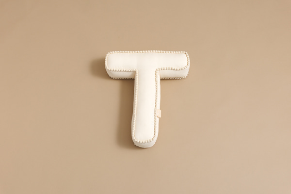 Letter Cushion T - Boho Vanilla
