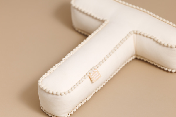 Letter Cushion T - Boho Vanilla