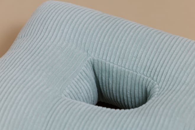 Letter Cushion P - Water Green Corduroy