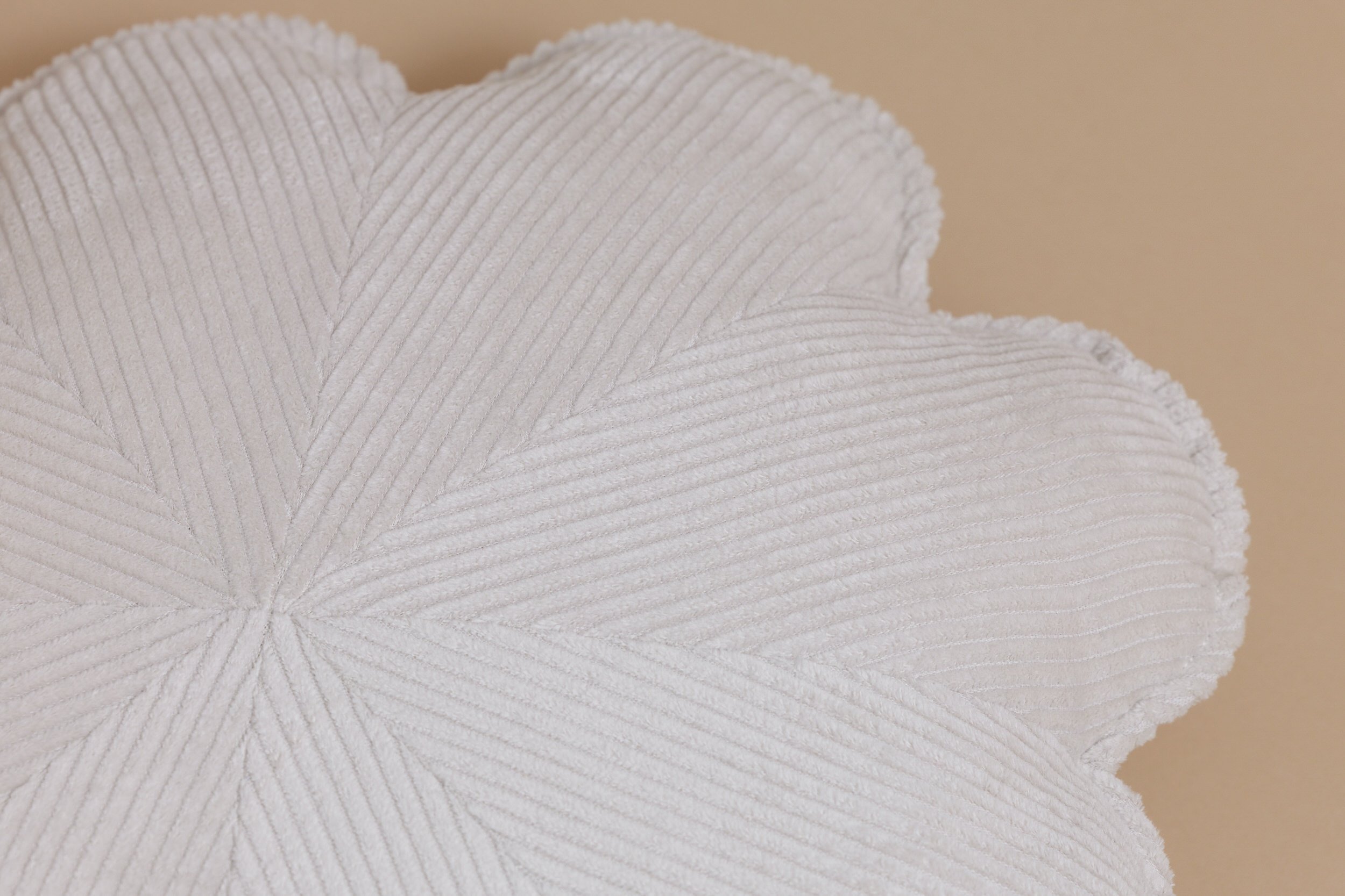 Ecru Flower Corduroy Cushion Ecru Flower Corduroy Cushion