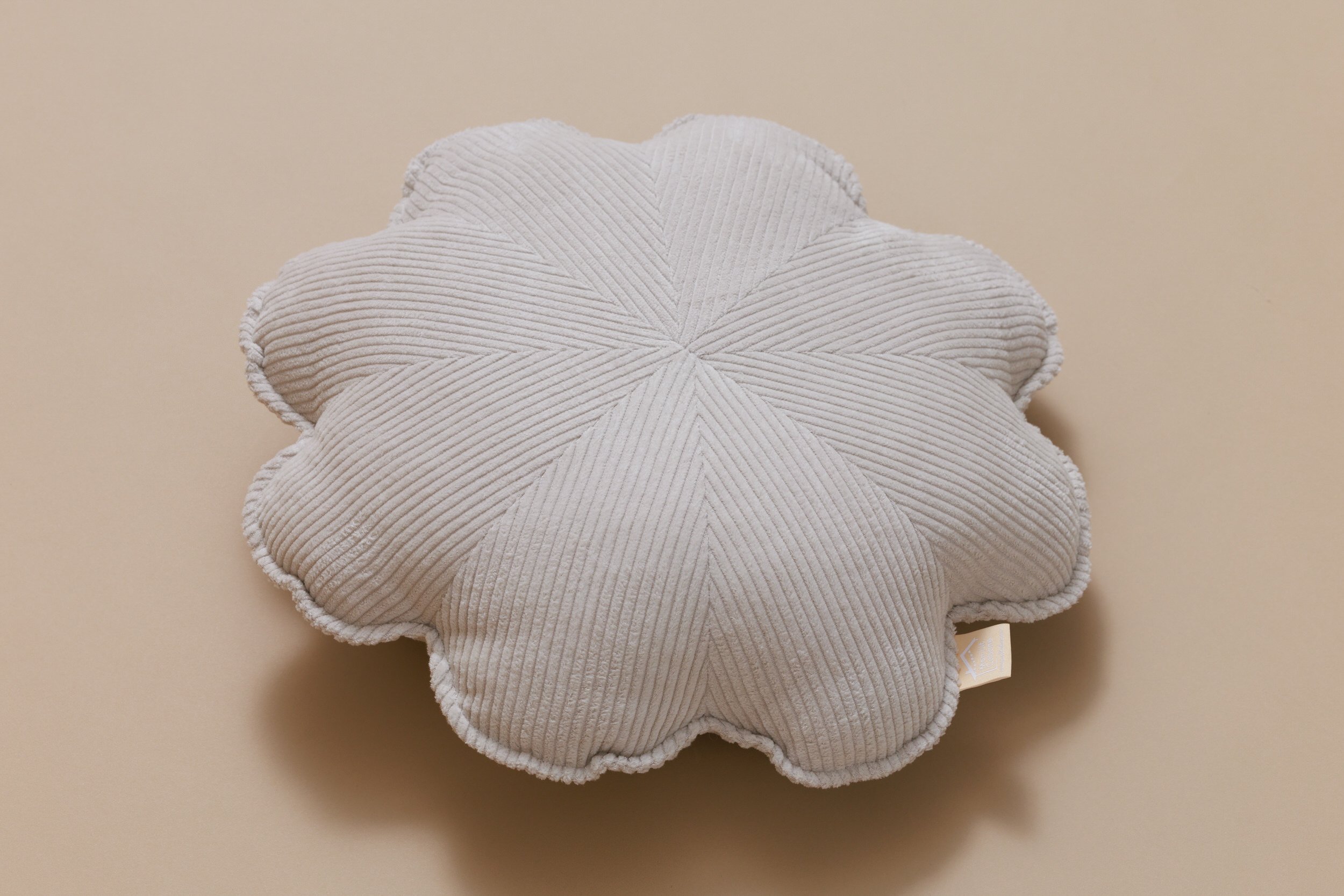 Ecru Flower Corduroy Cushion Ecru Flower Corduroy Cushion