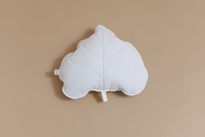 Cojín Hoja de Algodón – Blanco
