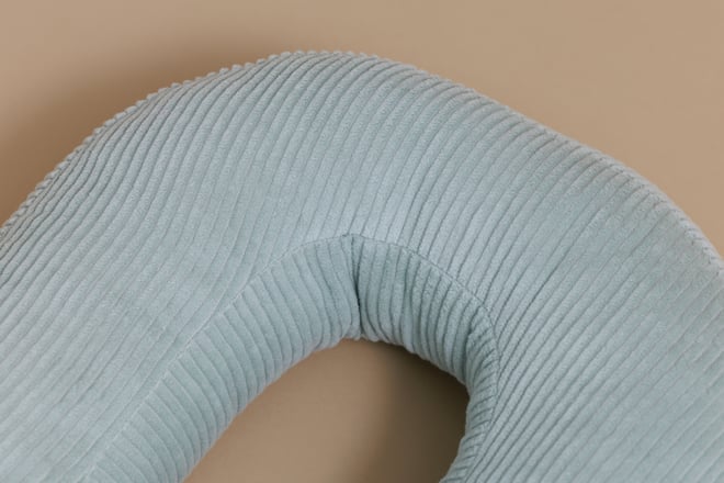 Letter Cushion O - Water Green Corduroy