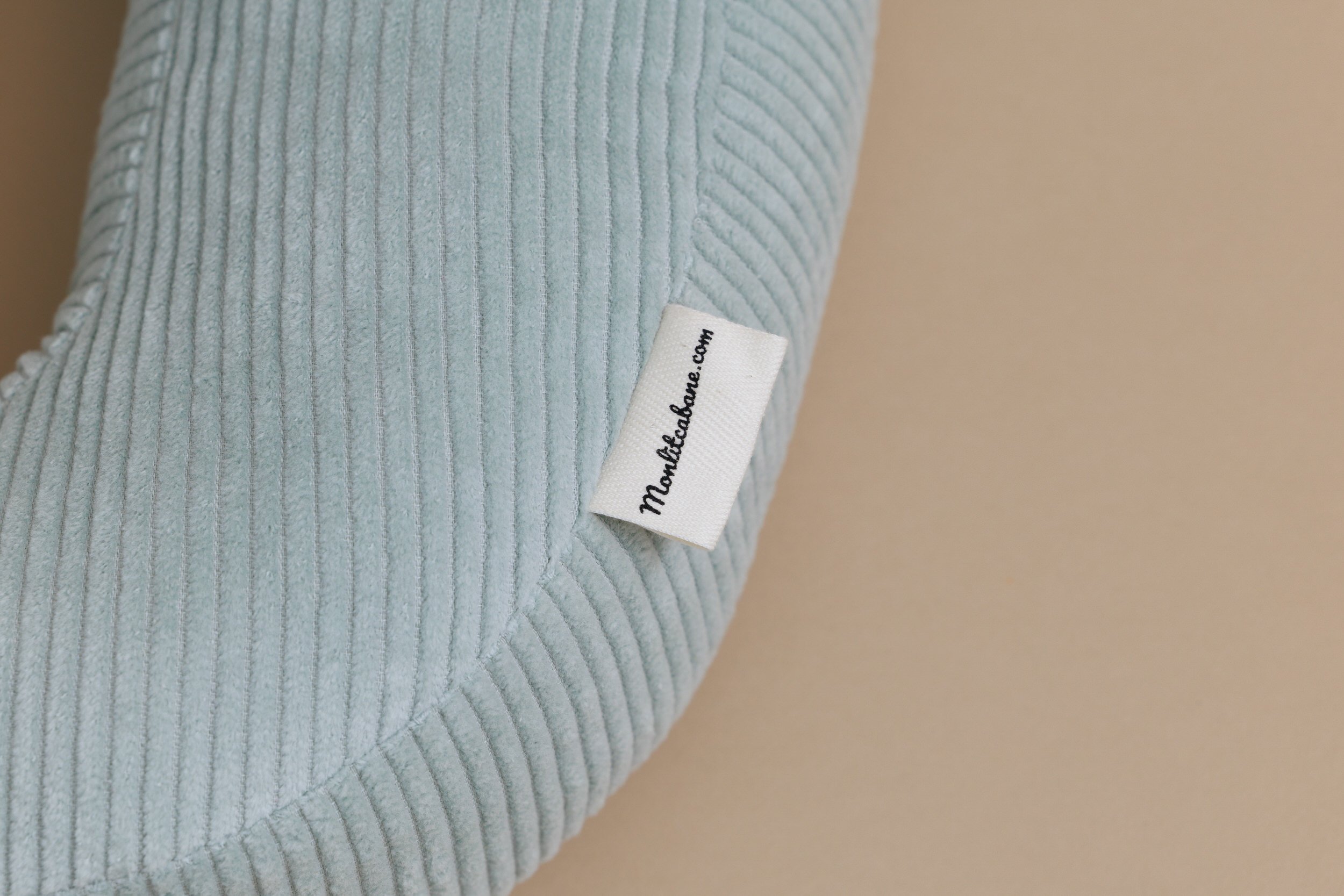 Letter Cushion O - Water Green Corduroy Letter Cushion O - Water Green Corduroy