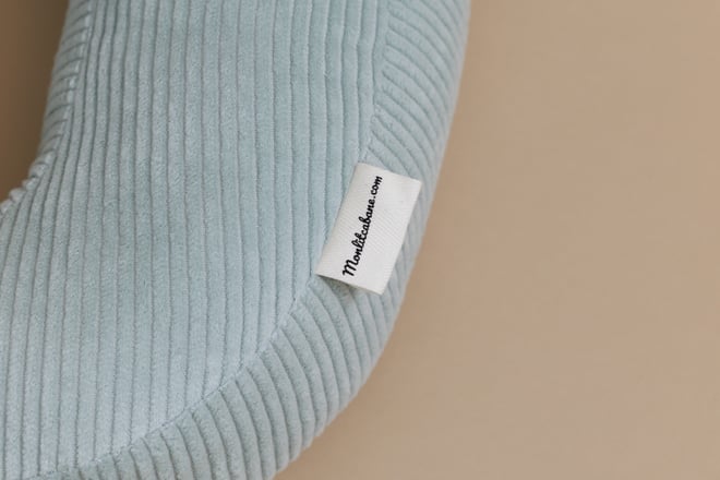 Letter Cushion O - Water Green Corduroy