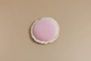 Round Velour Fringed Cushion - Powder Pink