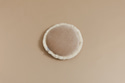 Round Velour Fringed Cushion - Cappuccino