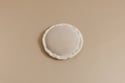 Coussin Rond en Velours à Franges - Beige