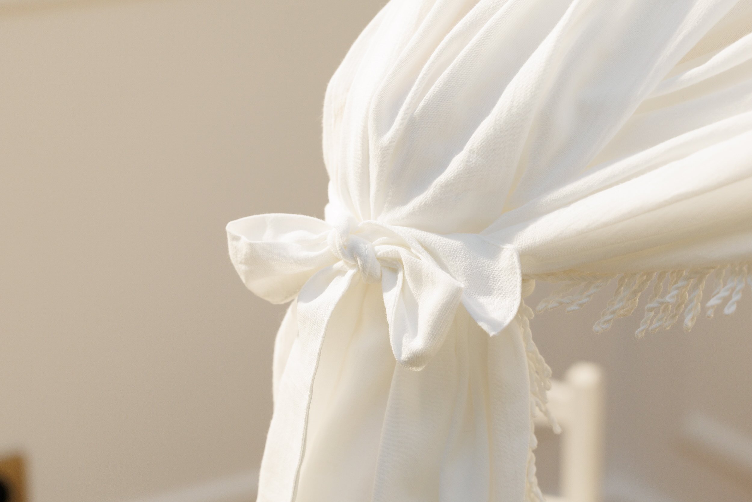 Bed Canopy - Boho Twist White - Model K Bed Canopy - Boho Twist White - Model K