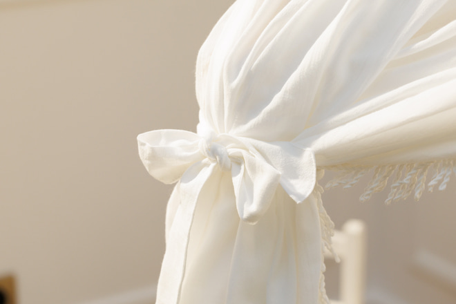 Bed Canopy - Boho Twist White - Model L Double