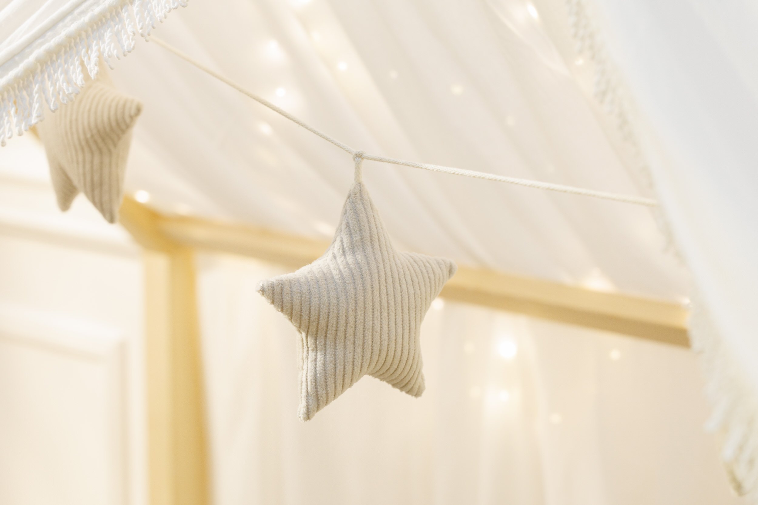 Telo per Letto a Capanna Boho Twist Vaniglia - Modello K Telo per Letto a Capanna Boho Twist Vaniglia - Modello K