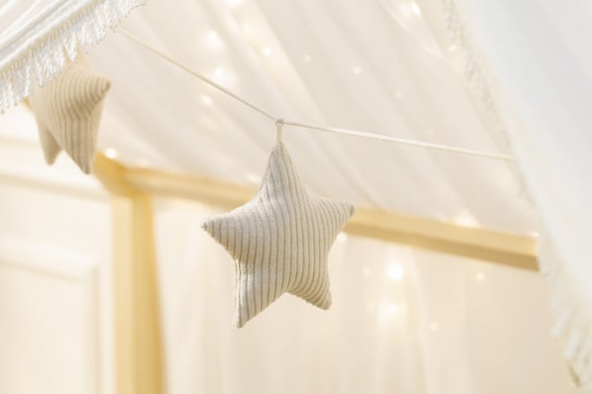 Telo per Letto a Capanna Boho Twist Vaniglia - Modello K