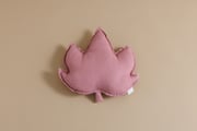 Blush Maple Leaf Linen Cushion