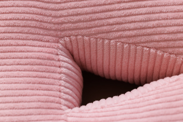 Buchstaben-Kissen A - Rosa Kord