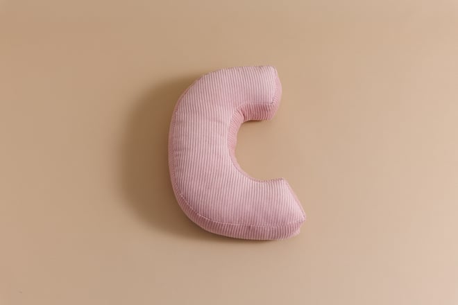Cojín Letra C - Pana Rosa