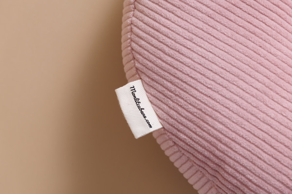 Buchstaben-Kissen C - Rosa Kord