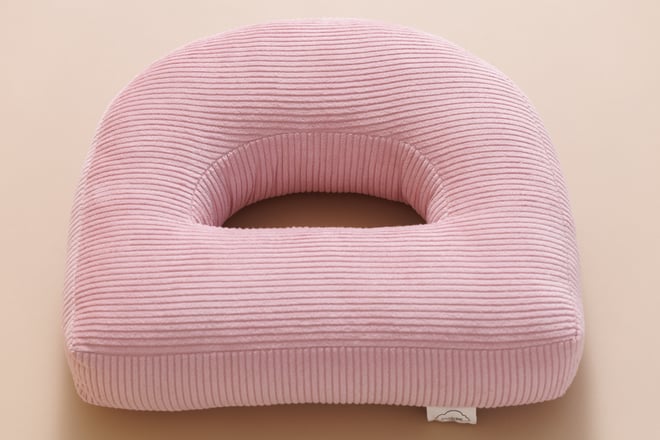 Letter Cushion D - Pink Corduroy