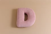 Letter Cushion D - Pink Corduroy
