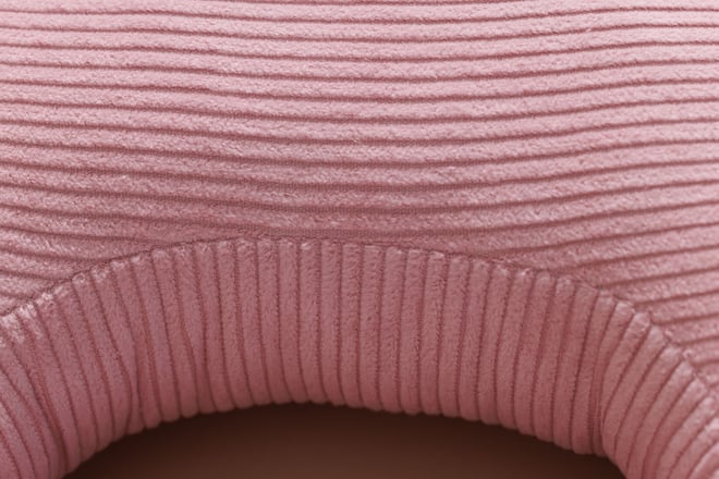 Letter Cushion D - Pink Corduroy