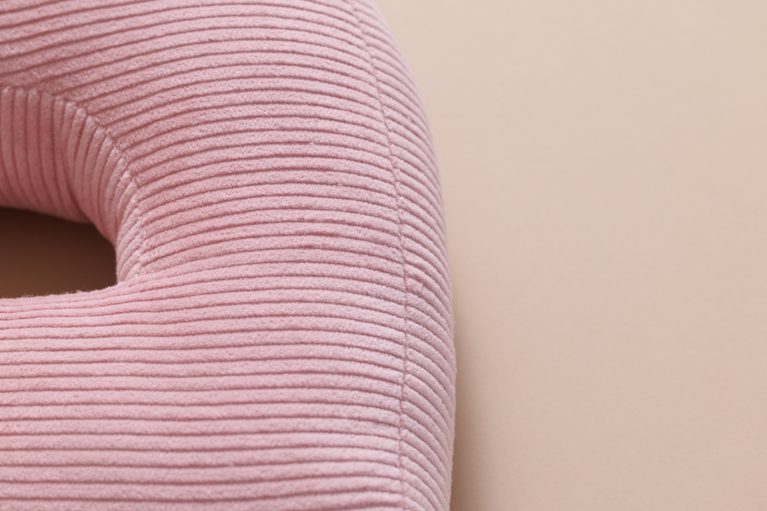 Letter Cushion D - Pink Corduroy Letter Cushion D - Pink Corduroy