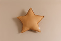 Caramel Star Linen Cushion