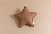 Almofada Estrela em Linho Chocolate