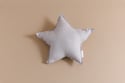 Light Grey Star Linen Cushion