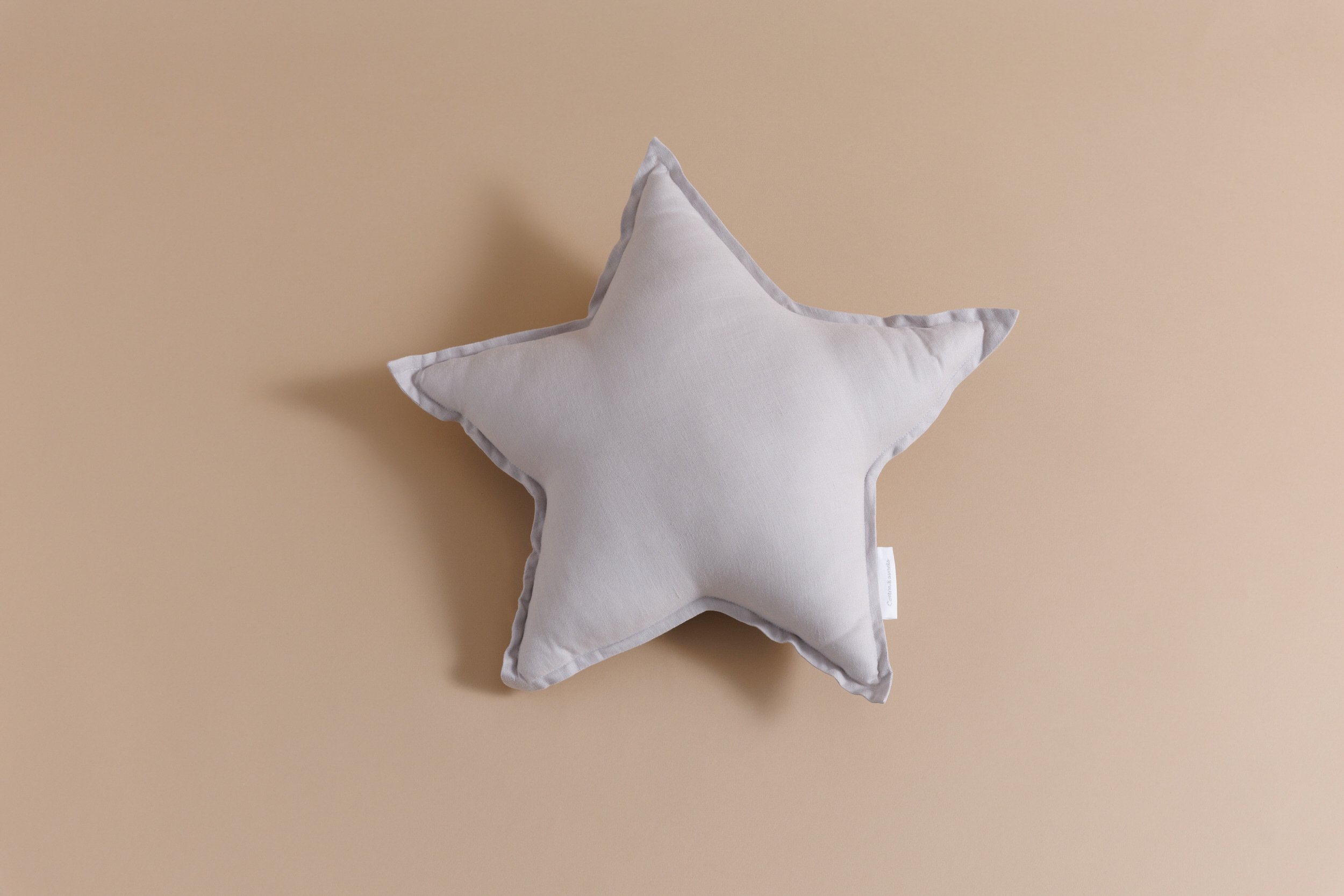 Light Grey Star Linen Cushion Light Grey Star Linen Cushion