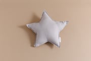 Light Grey Star Linen Cushion