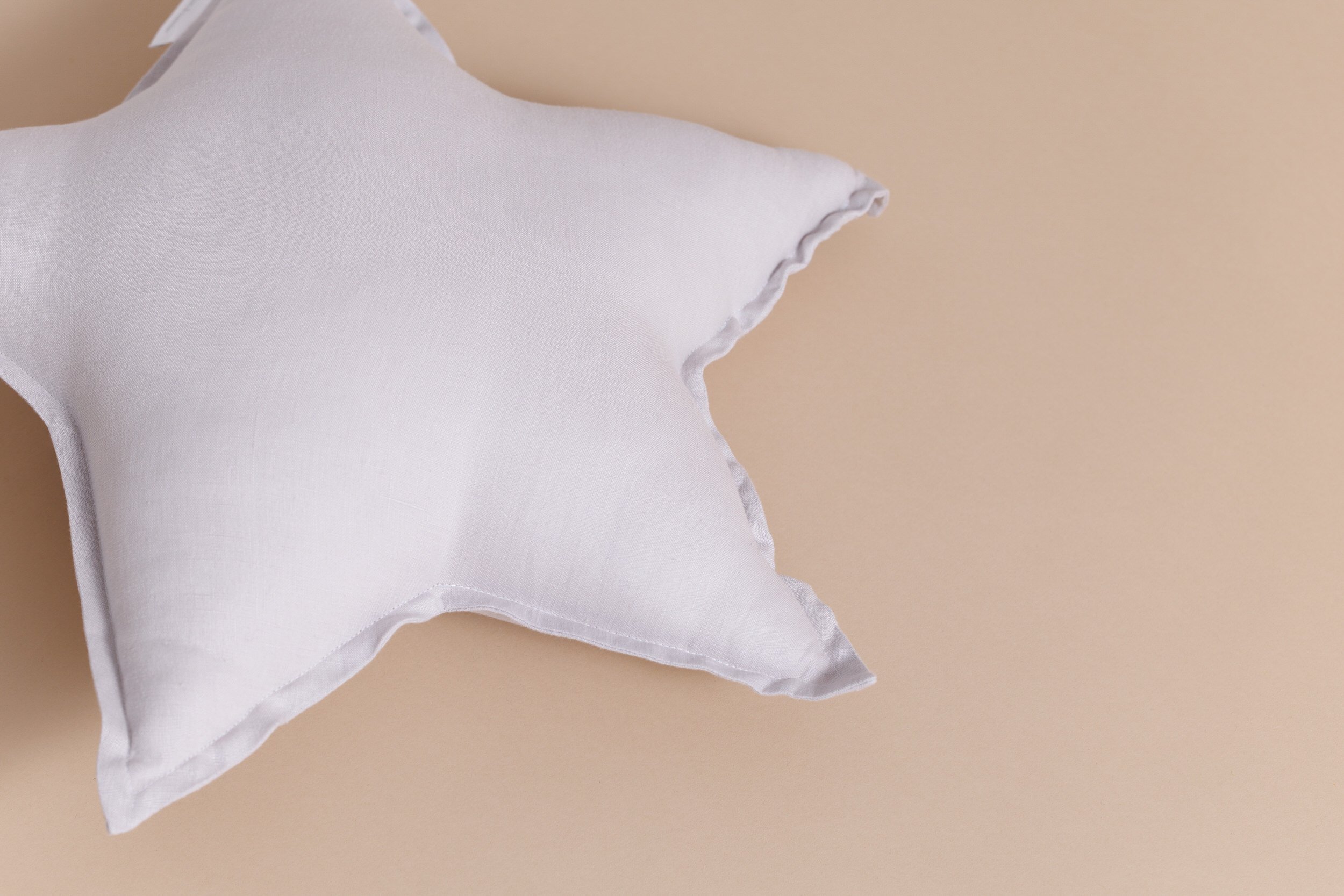 Light Grey Star Linen Cushion Light Grey Star Linen Cushion