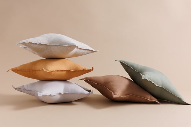 Natural Star Linen Cushion