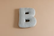 Letter Cushion B - Water Green Corduroy
