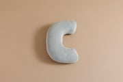 Letter Cushion C - Water Green Corduroy