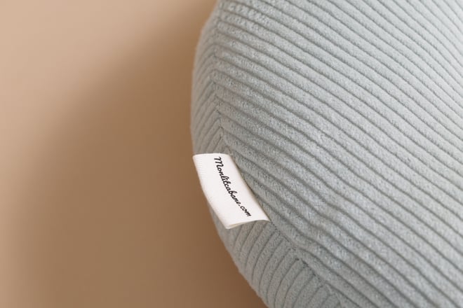 Letter Cushion C - Water Green Corduroy