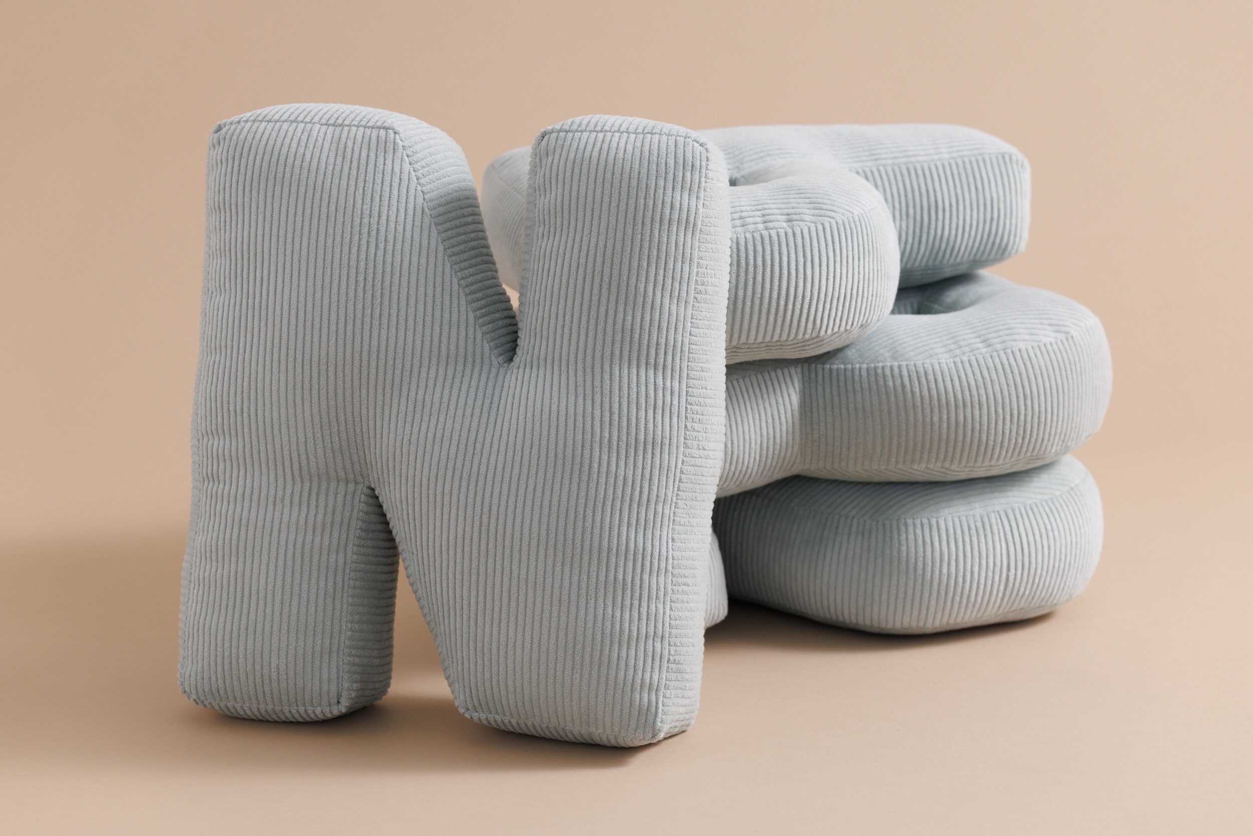 Letter Cushion C - Water Green Corduroy Letter Cushion C - Water Green Corduroy