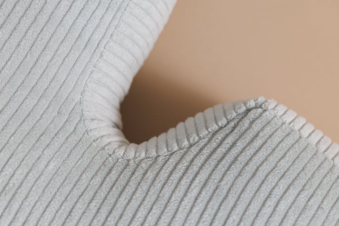 Letter Cushion J - Water Green Corduroy
