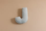 Letter Cushion J - Water Green Corduroy