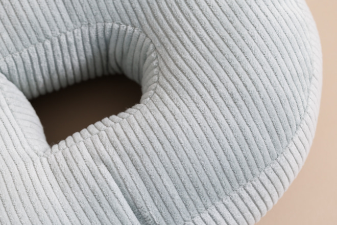 Polštář Písmeno R – Manšestrový samet Zelená voda
