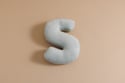 Letter Cushion S - Water Green Corduroy