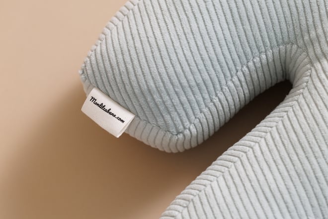Letter Cushion S - Water Green Corduroy