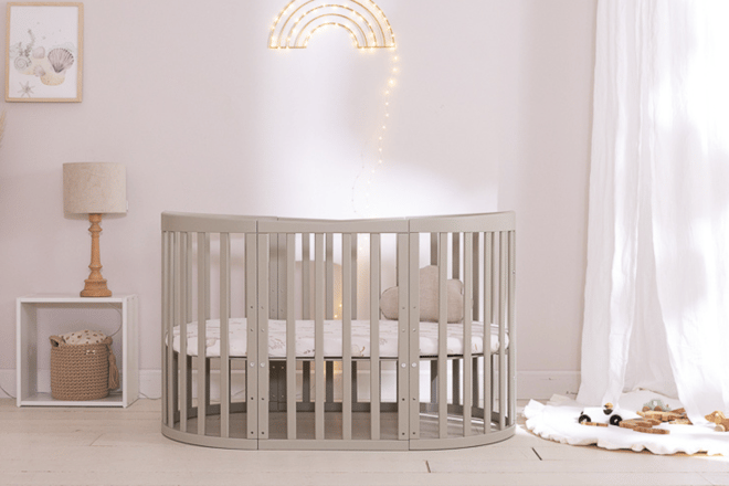 7 in 1 Babywiege Mitwachsend - Salbeigrün