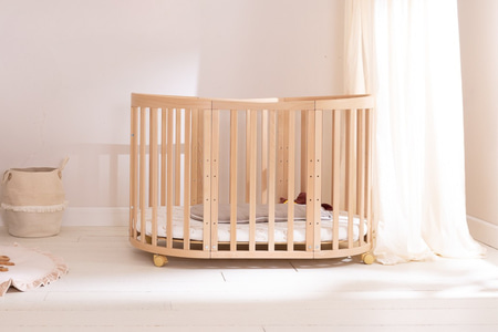 Berceau Évolutif 7 en 1 avec Matelas - Naturel