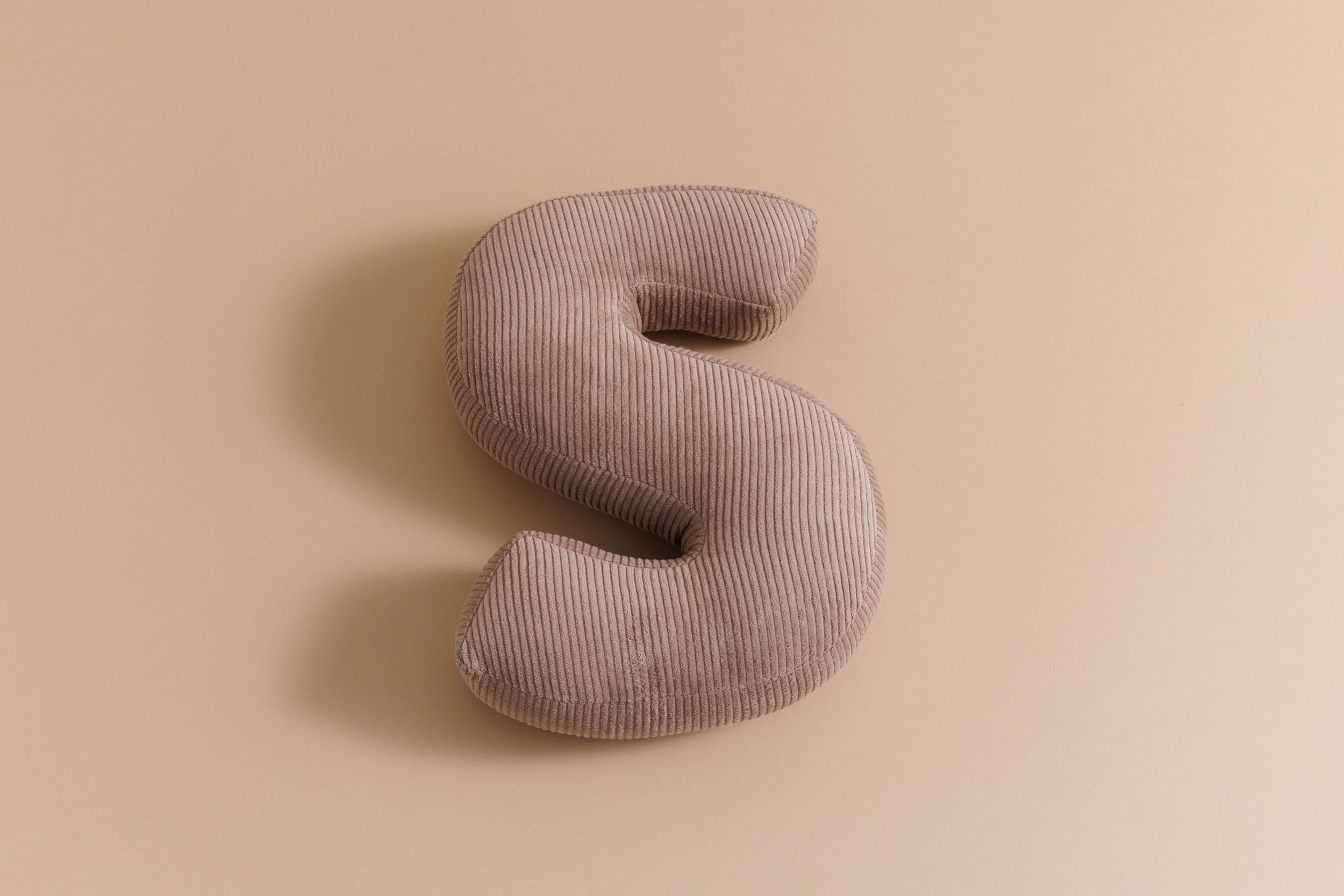 Letter Cushion S - Cappuccino Corduroy Letter Cushion S - Cappuccino Corduroy