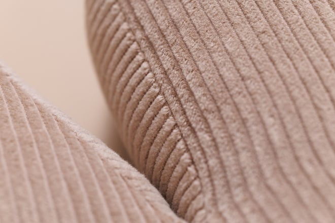 Coussin Lettre N - Velours Côtelé Cappuccino