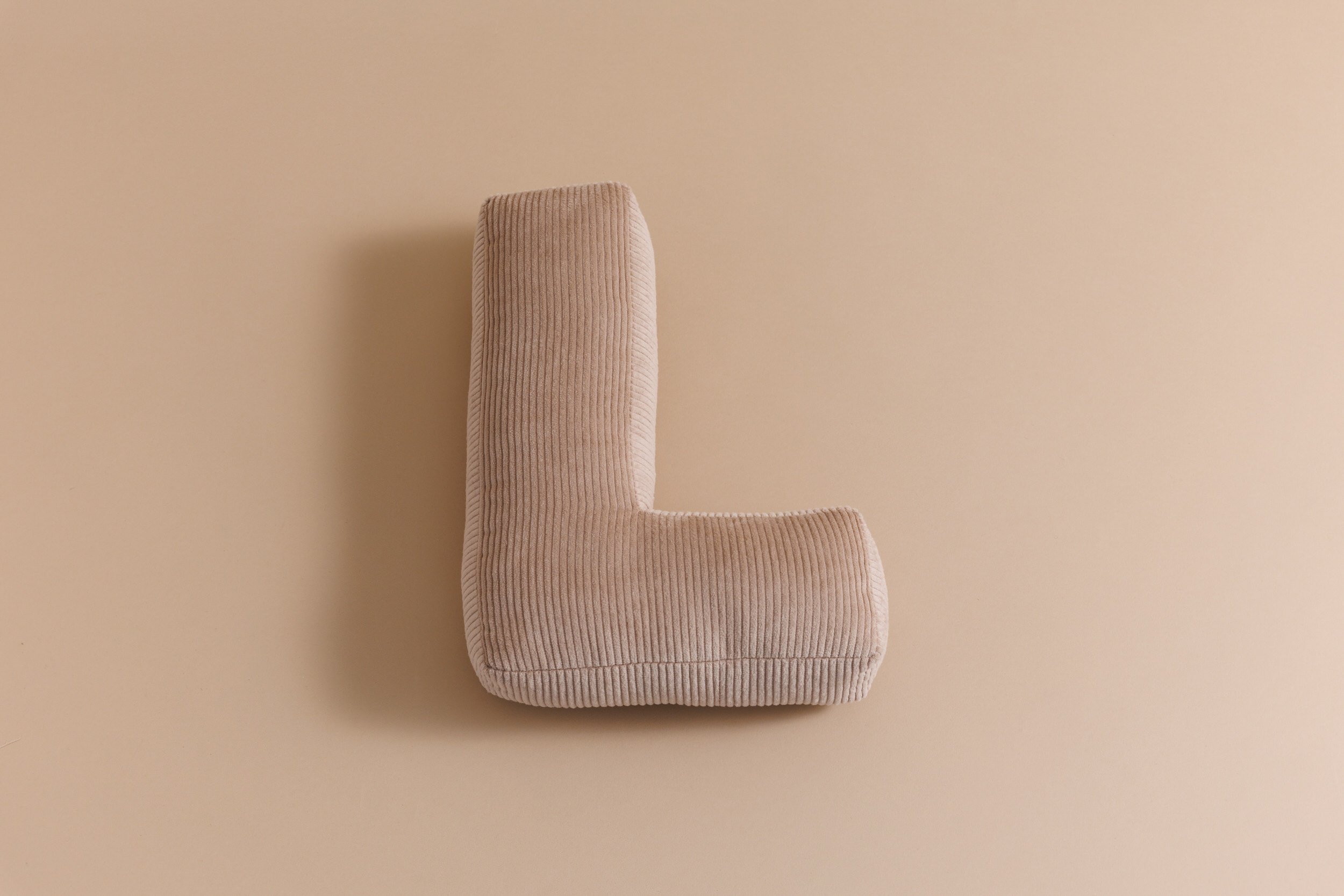 Letter Cushion L - Cappuccino Corduroy Letter Cushion L - Cappuccino Corduroy
