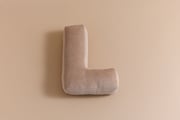 Letter Cushion L - Cappuccino Corduroy